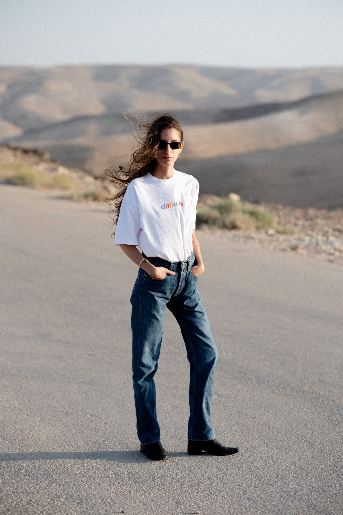 DABUSH T-SHIRT. 100% Cotton, oversized tee with Back and front print. Made in Tel aviv. Shop and view the latest Drops from the official DABUSH website. Worldwide Shipping. DABUSH is a publishing house, design studio and a brand based in Tel Aviv, Israel.
