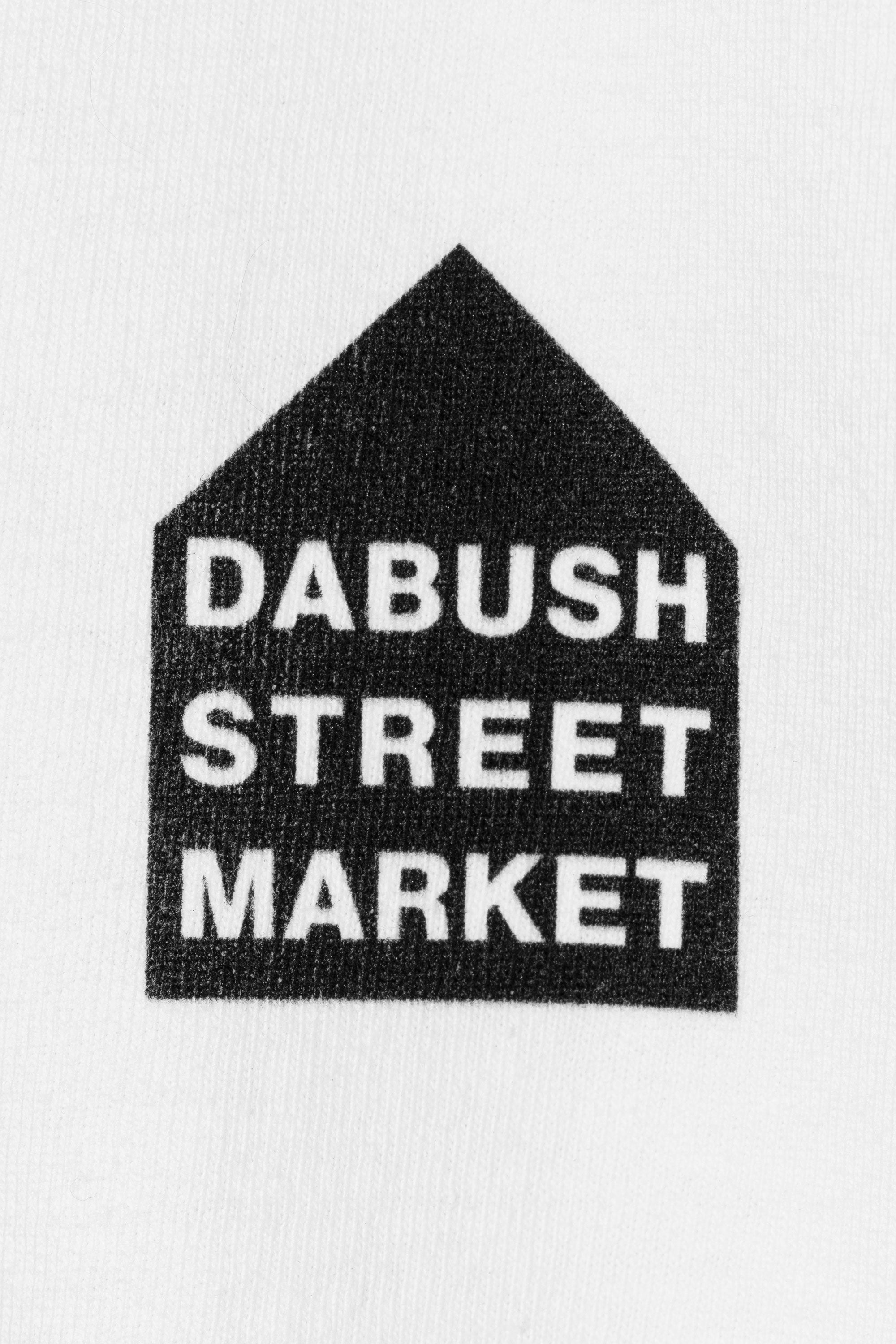 DABUSH STREET MARKET T-SHIRT. 100% Cotton, oversized tee with Back and front print. Made in Tel aviv. Shop and view the latest Drops from the official DABUSH website. Worldwide Shipping. DABUSH is a publishing house, design studio and a brand based in Tel Aviv, Israel.