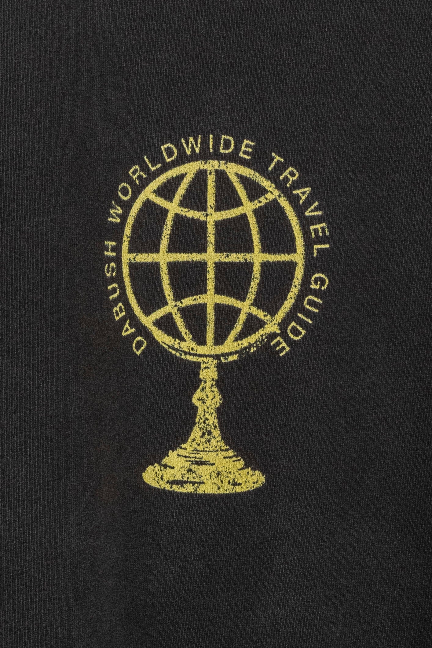 TRAVEL GUIDE T-SHIRT WASHED BLACK