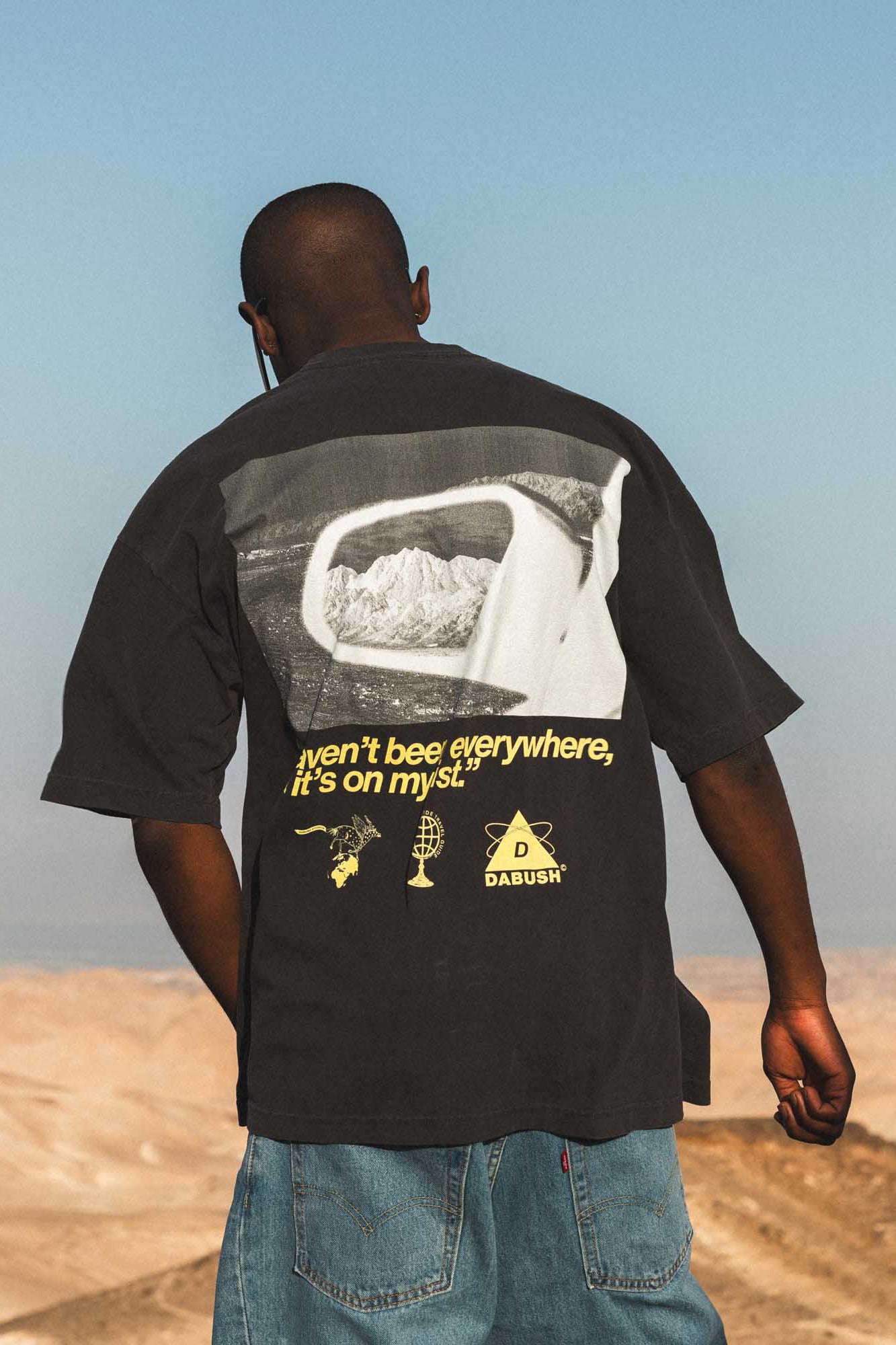 TRAVEL GUIDE T-SHIRT WASHED BLACK