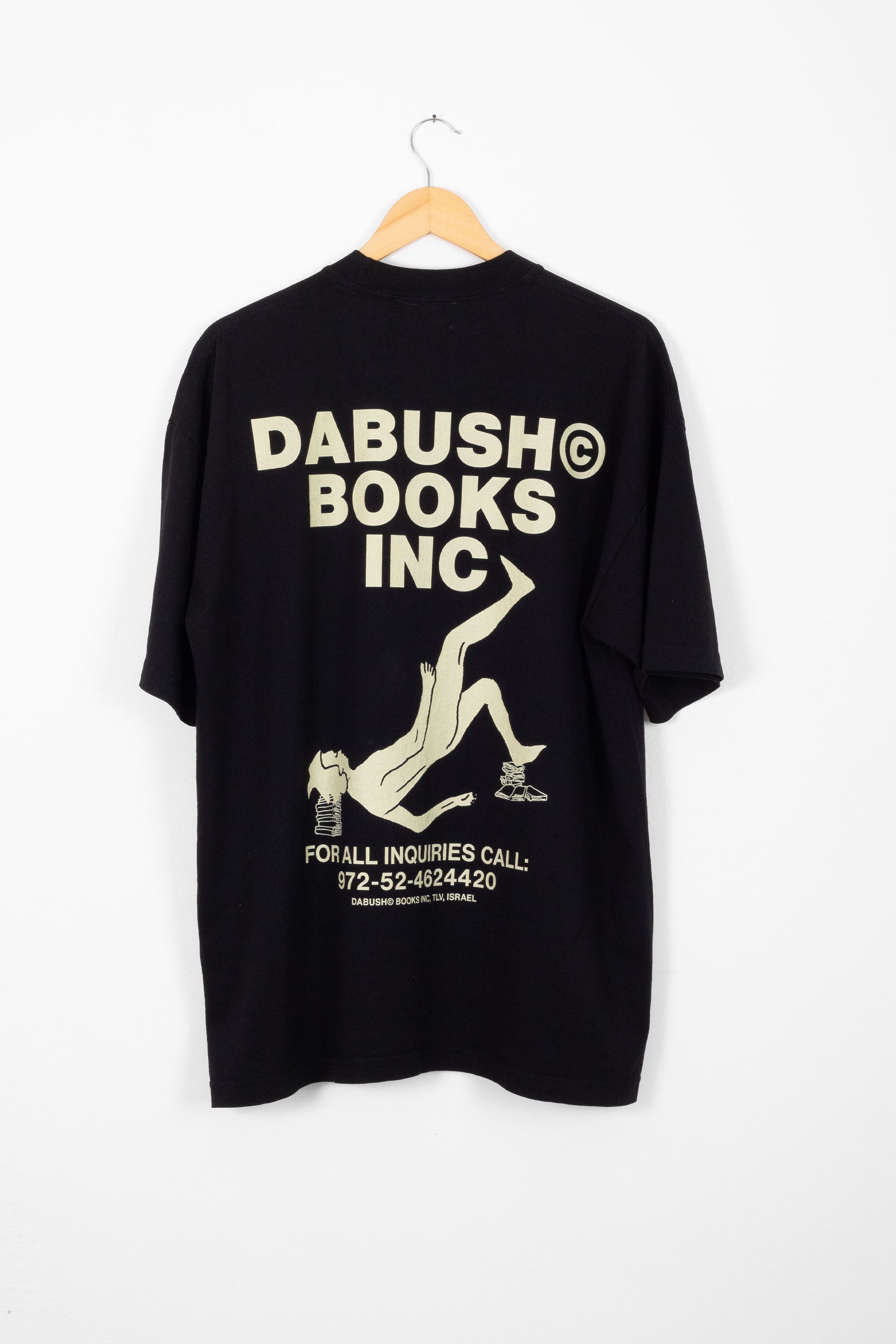 DABUSH BOOKS T-SHIRT. 100% Cotton, oversized tee with Back and front print. Made in Tel aviv. Shop and view the latest Drops from the official DABUSH website. Worldwide Shipping. DABUSH is a publishing house, design studio and a brand based in Tel Aviv, Israel.