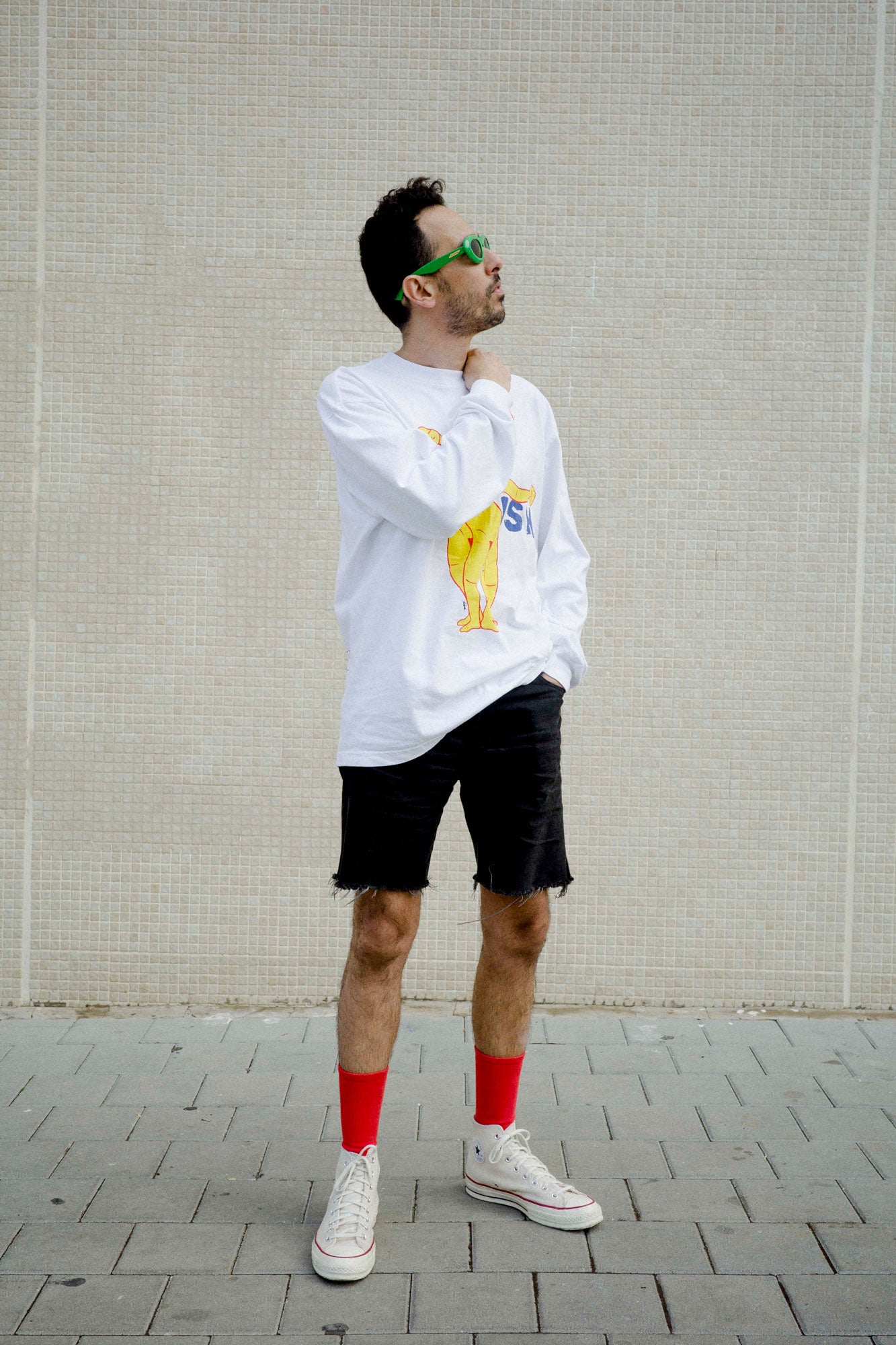 DABUSH SYNERGY LONG SLEEVE T-SHIRT. TEAMWORK MAKES THE DREAM WORK. 100% Cotton, oversized long sleeves tee with huge front and back print. Made in Tel aviv. Shop and view the latest Drops from the official DABUSH website. Worldwide Shipping.