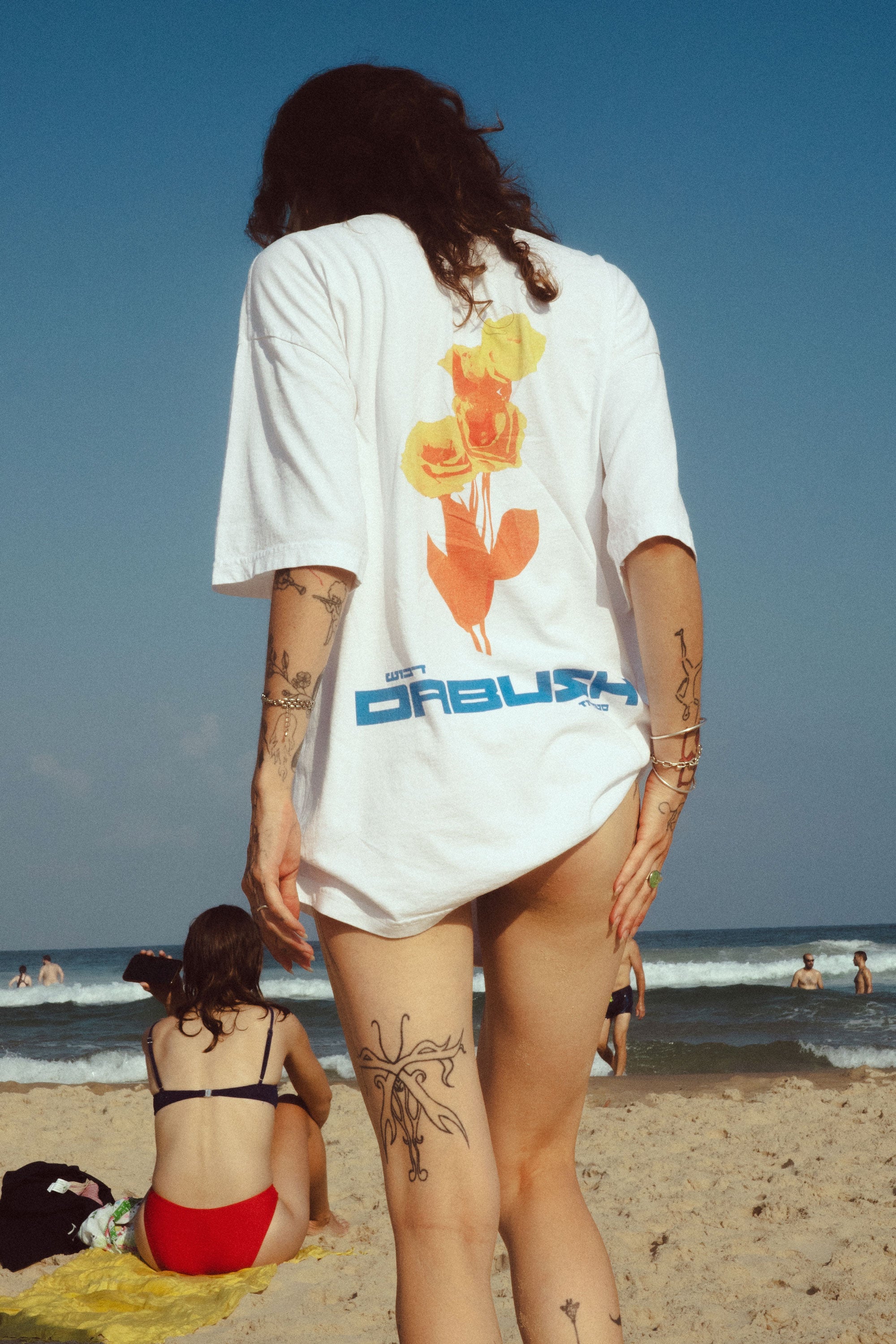 DABUSH T-SHIRTS. 100% Cotton, oversized tee with Back and front print. Made in Tel aviv. Shop and view the latest Drops from the official DABUSH website. Worldwide Shipping. DABUSH is a publishing house, design studio and a brand based in Tel Aviv, Israel.