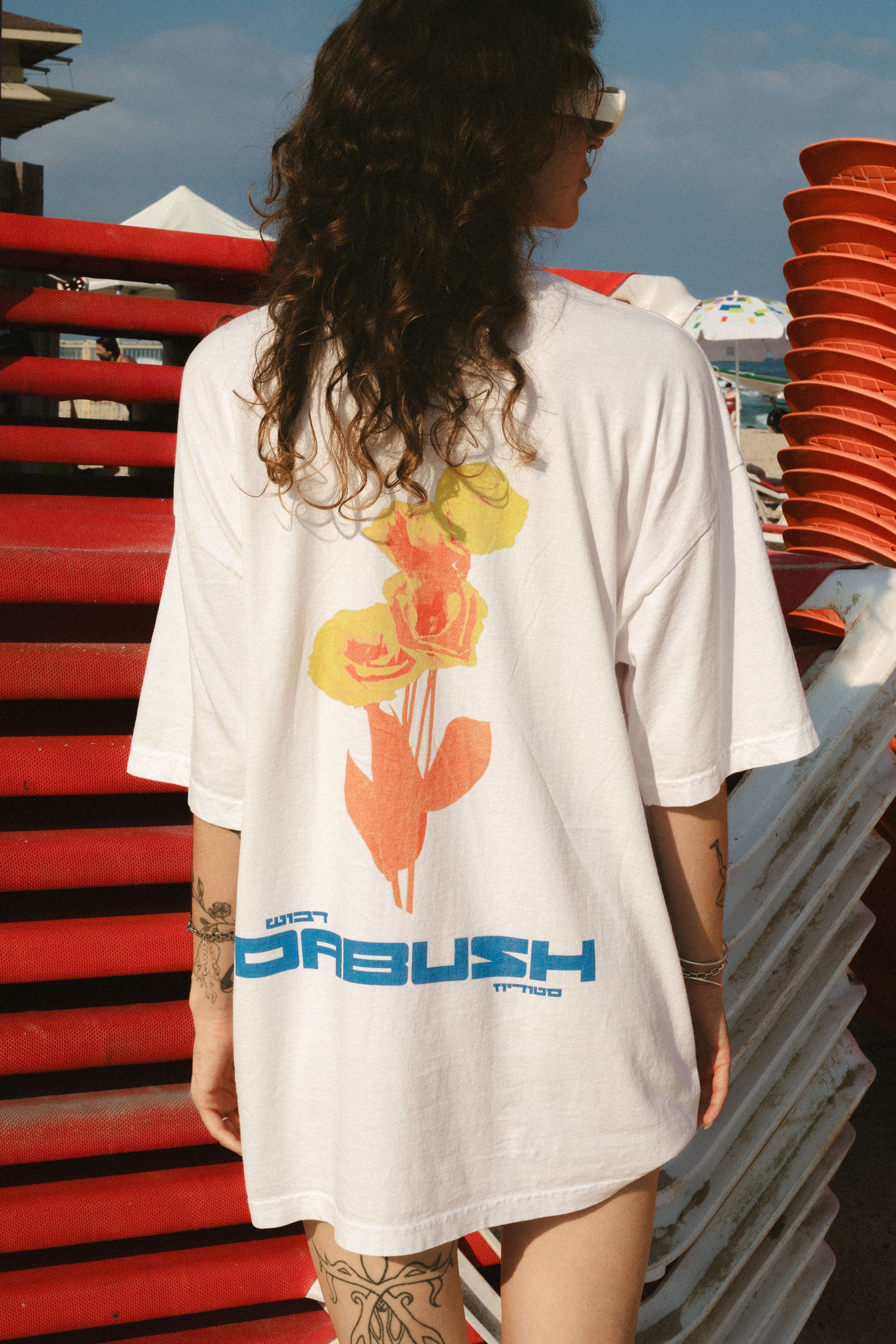 DABUSH T-SHIRTS. 100% Cotton, oversized tee with Back and front print. Made in Tel aviv. Shop and view the latest Drops from the official DABUSH website. Worldwide Shipping. DABUSH is a publishing house, design studio and a brand based in Tel Aviv, Israel.