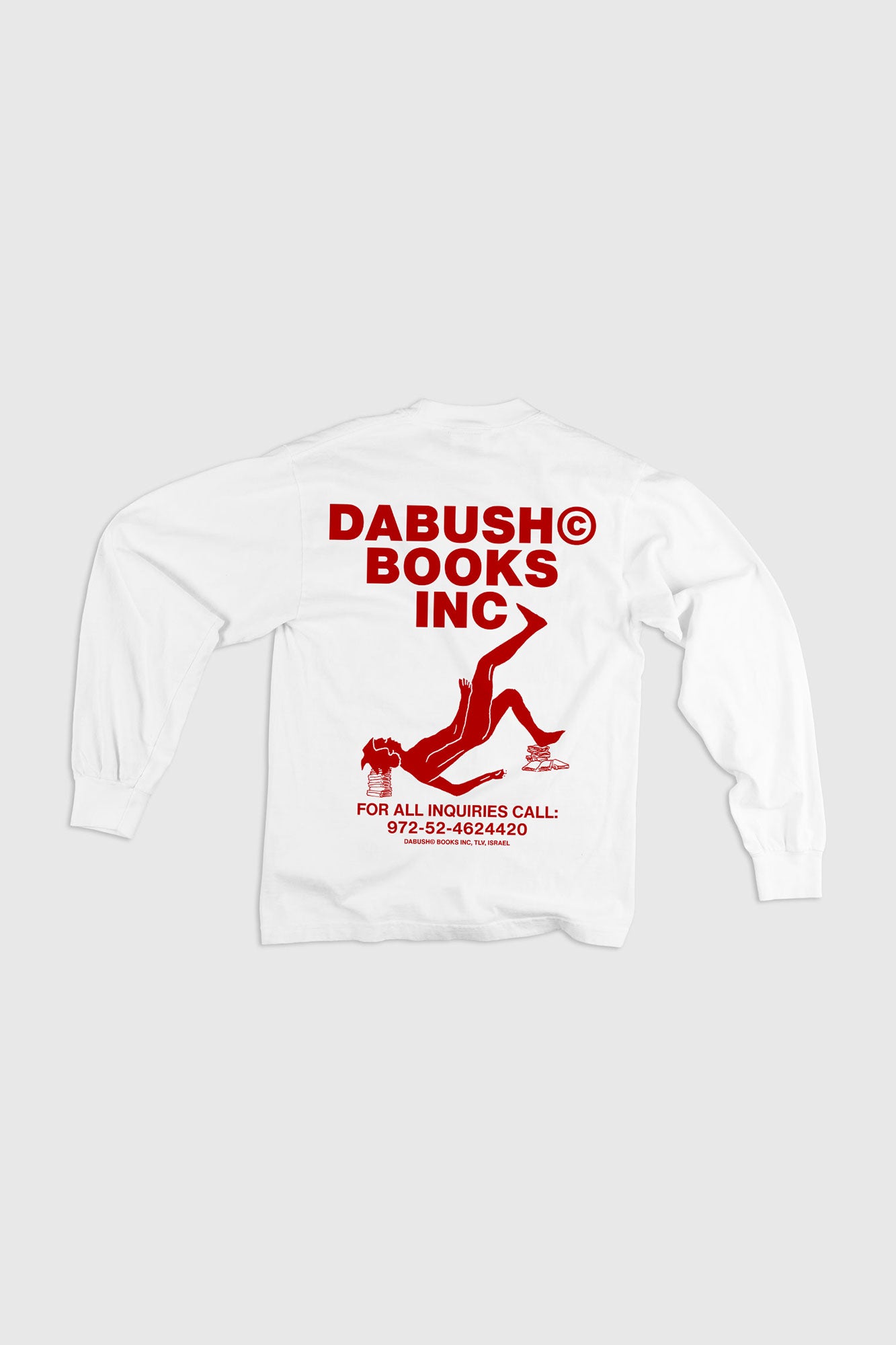 DABUSH BOOKS T-SHIRT. 100% Cotton, oversized tee with Back and front print. Made in Tel aviv. Shop and view the latest Drops from the official DABUSH website. Worldwide Shipping. DABUSH is a publishing house, design studio and a brand based in Tel Aviv, Israel.