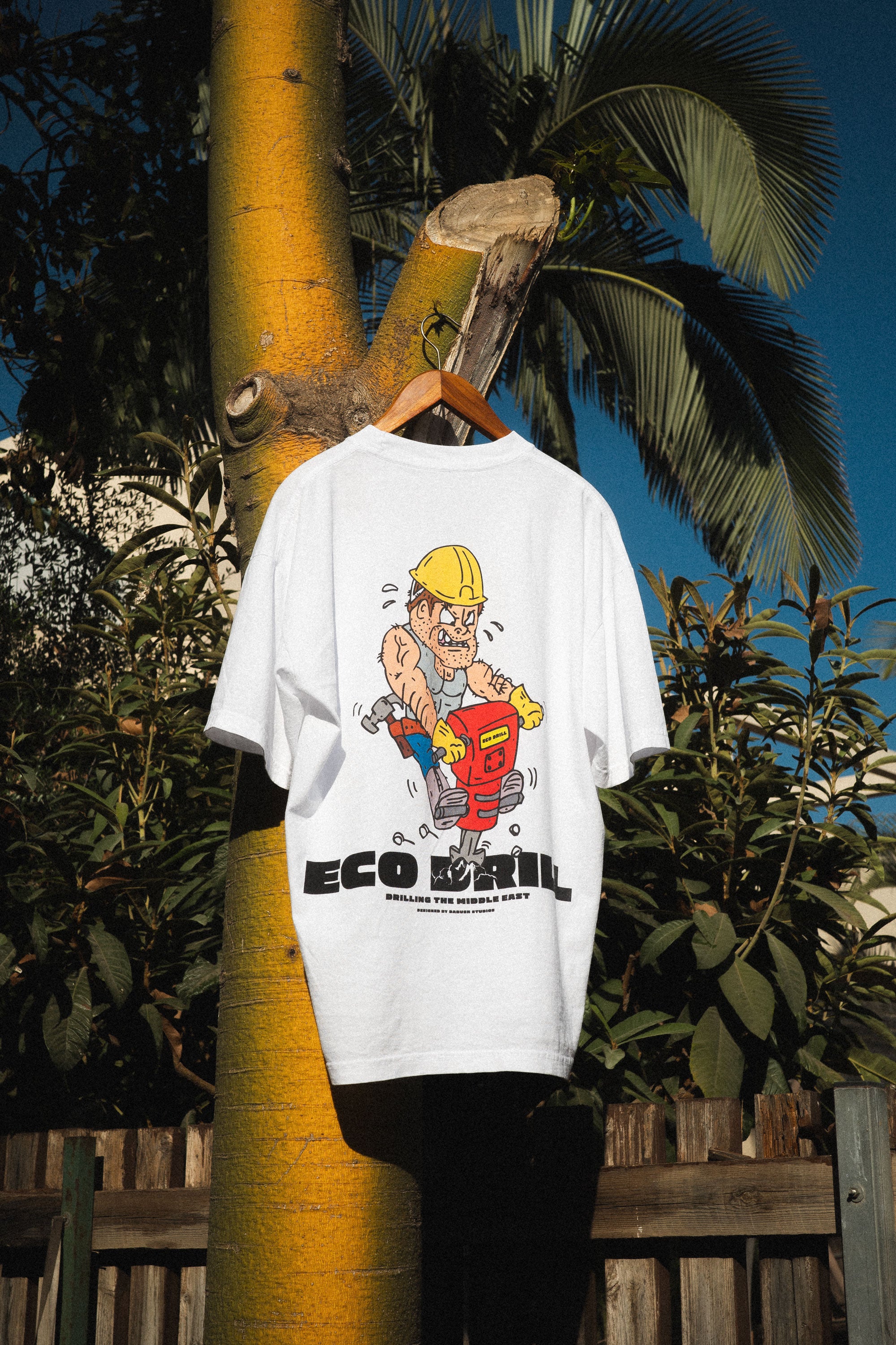 DABUSH T-SHIRT. 100% Cotton, oversized tee with Back and front print. Made in Tel aviv. Shop and view the latest Drops from the official DABUSH website. Worldwide Shipping. DABUSH is a publishing house, design studio and a brand based in Tel Aviv, Israel.