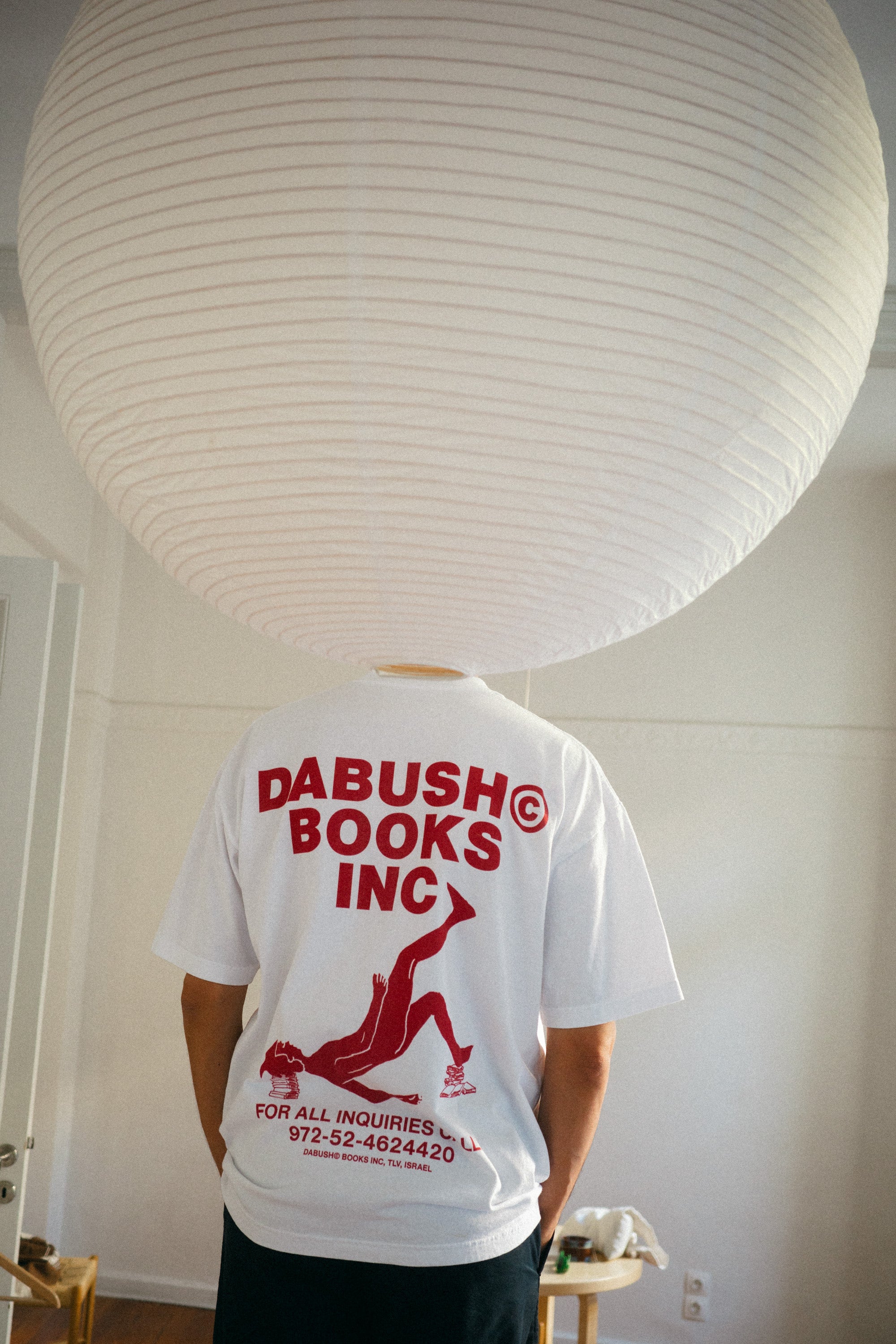 DABUSH BOOKS T-SHIRT. 100% Cotton, oversized tee with Back and front print. Made in Tel aviv. Shop and view the latest Drops from the official DABUSH website. Worldwide Shipping. DABUSH is a publishing house, design studio and a brand based in Tel Aviv, Israel.