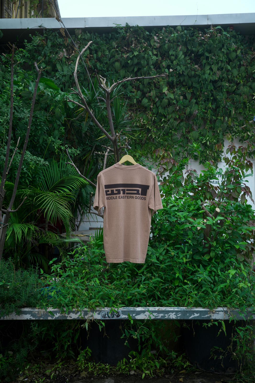 HEBREW LOGO T-SHIRT WASHED PINK