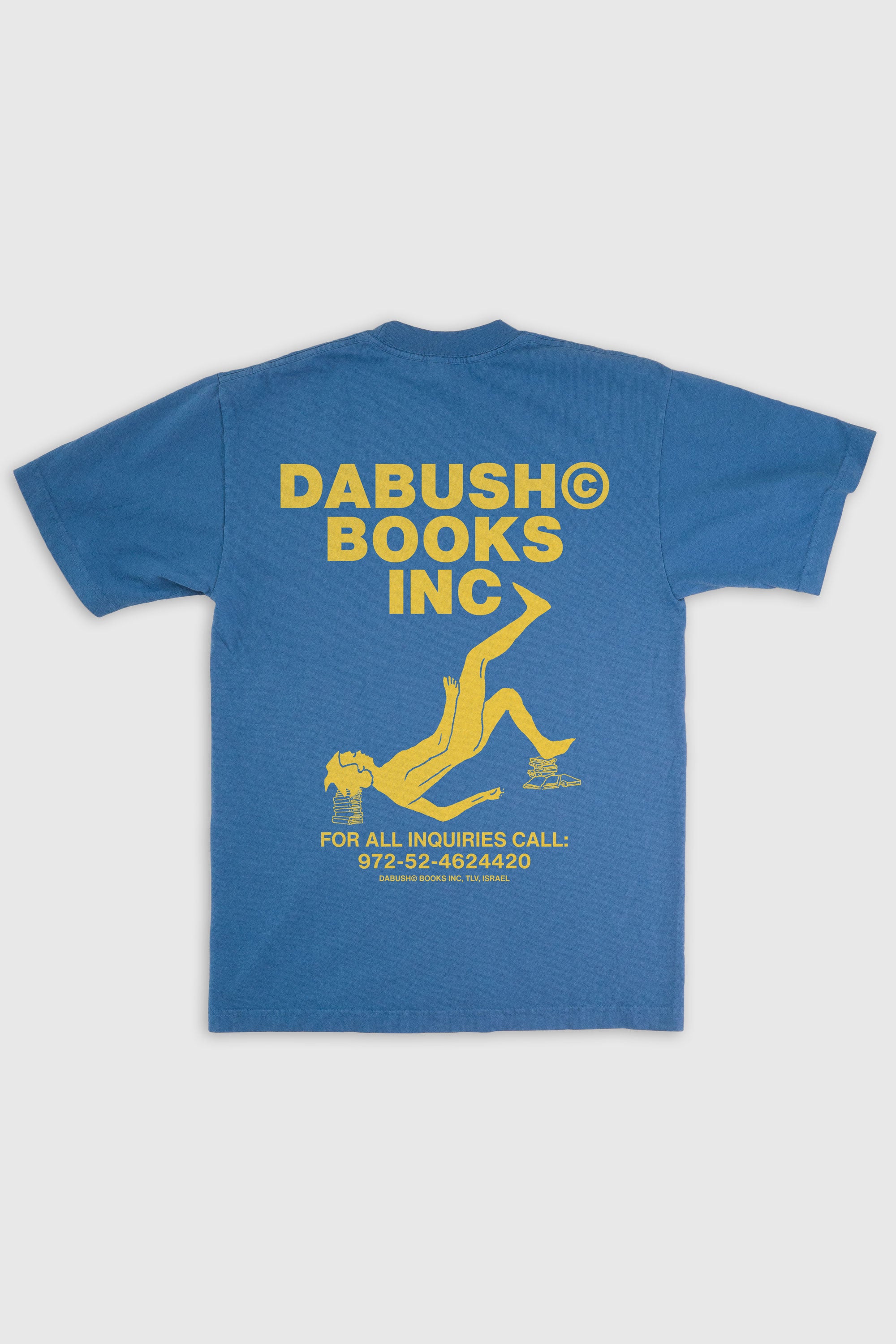 DABUSH BOOKS T-SHIRT. 100% Cotton, oversized tee with Back and front print. Made in Tel aviv. Shop and view the latest Drops from the official DABUSH website. Worldwide Shipping. DABUSH is a publishing house, design studio and a brand based in Tel Aviv, Israel.